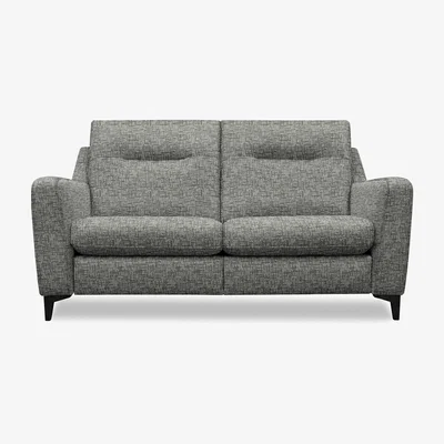 Furniture Village G Plan - Arlo 2 Seater Fabric Power Recliner Sofa - Remco Slate with Ebony Feet