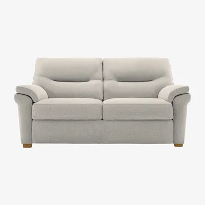 Furniture Village G Plan - Seattle 2.5 Seater Fabric Sofa with Wooden Feet - Nebular Pebble