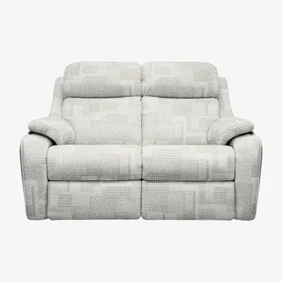 Furniture Village G Plan - Kingsbury 2 Seater Fabric Power Battery Recliner Sofa with Headrests - Lydia Blush