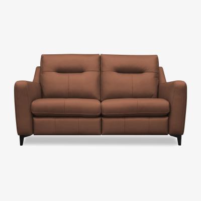 Furniture Village G Plan - Arlo 2 Seater Leather Power Recliner Sofa - Cambridge Conker with Ebony Feet