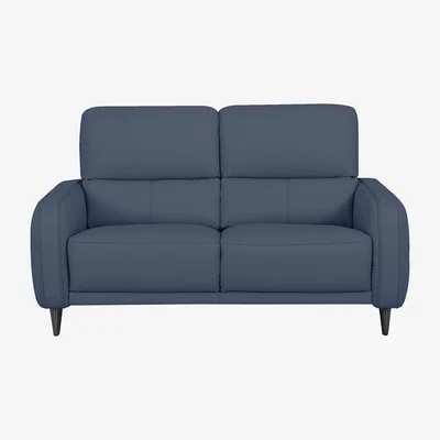 Furniture Village Domicil - Logan 2.5 Seater Leather Sofa - NP Ocean Blue
