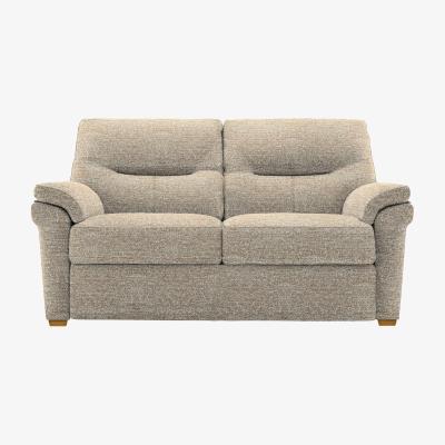 Furniture Village G Plan - Seattle 2 Seater Fabric Sofa with Wooden Feet - Kampala Beige