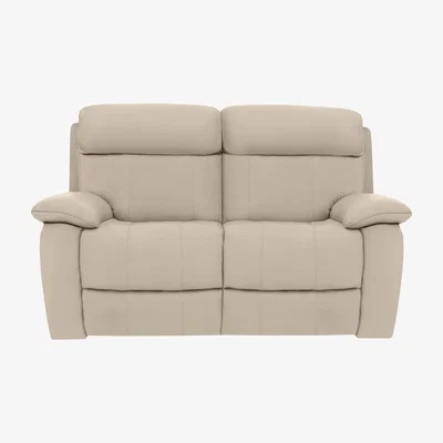 Furniture Village Moreno 2 Seater Leather Power Recliner Sofa - Grey- World of Leather