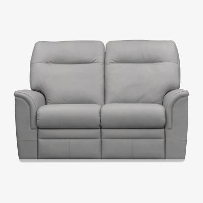 Furniture Village Parker Knoll - Hudson 23 Leather 2 Seater Power Recliner Sofa - Roma Steel