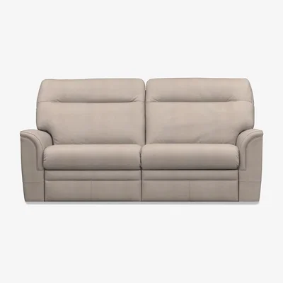 Furniture Village Parker Knoll - Hudson 23 Large 2 Seater Leather Sofa - Roma Putty