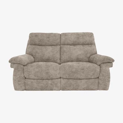 Furniture Village Comfort Story - Serene 2 Seater Fabric Power Recliner Sofa with Headrests and Power Lumbar - Mink