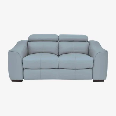 Furniture Village Elixir 2 Seater NC Leather Sofa - Pearl Blue
