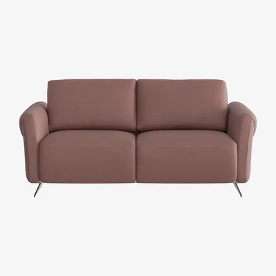 Furniture Village Nicoletti - Bella 2 Seater Leather Sofa - Pink