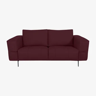 Furniture Village Domicil - Lawson 2 Seater Leather Sofa - NP Ruby