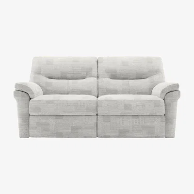 Furniture Village G Plan - Seattle 2.5 Seater Fabric Power Recliner Sofa with Power Lumbar - Lydia Blush