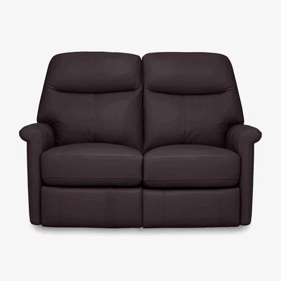 Furniture Village Compact Collection Lille 2 Seater Power Recliner NC Leather Sofa - Walnut