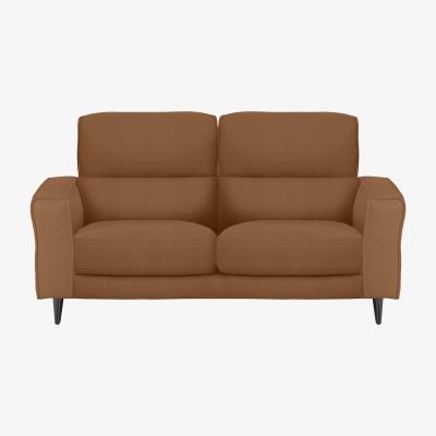 Furniture Village Axel 2 Seater NC Leather Sofa - Pecan Brown