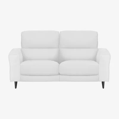 Furniture Village Axel 2 Seater BV Leather Power Recliner Sofa - BV Star White