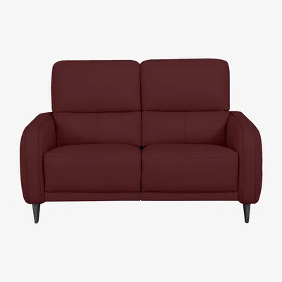 Furniture Village Domicil - Logan 2 Seater Leather Power Recliner Sofa - Burgundy