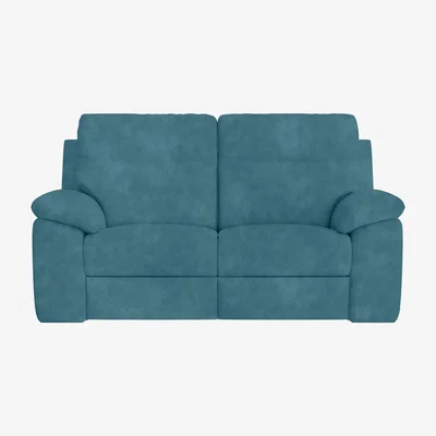 Furniture Village Nicoletti Italia - Pepino 2 Seater Fabric Sofa with Power Recliner - Selma Turchese
