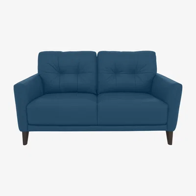 Furniture Village Uno NC Leather 2 Seater Sofa - Carribean Sea
