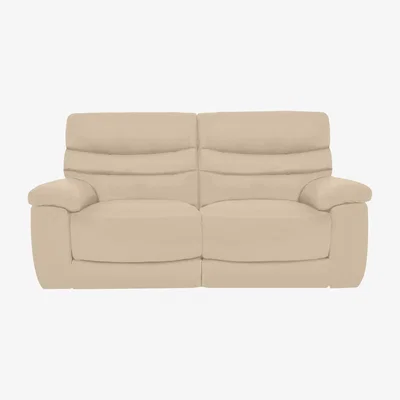 Furniture Village Comfort Story - Nimbus 2 Seater Leather Power Recliner Sofa - Bisque