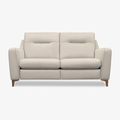 Furniture Village G Plan - Arlo 2 Seater Fabric Sofa - No Recliner - Nebular Pebble with Walnut Feet