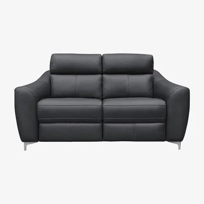 Furniture Village G Plan - Lucca 2 Seater Leather Sofa - Cambridge Petrol Blue