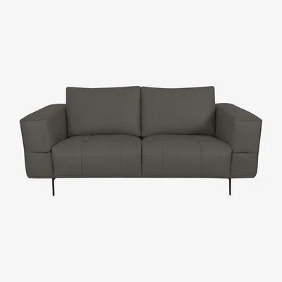 Furniture Village Domicil - Lawson 2 Seater Leather Sofa - NN Elephant Grey