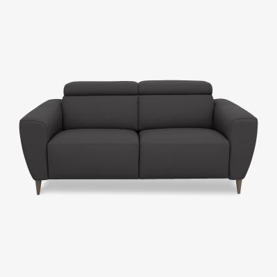 Furniture Village Nicoletti Italia - Milano 2 Seater Leather Power Recliner Sofa - Dali Grigio