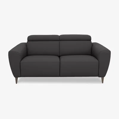 Furniture Village Nicoletti Italia - Milano 2 Seater Leather Power Recliner Sofa - Dali Grigio