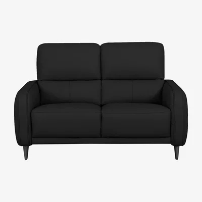 Furniture Village Domicil - Logan 2 Seater Leather Sofa - NP Black
