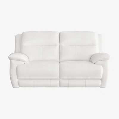 Furniture Village Touch 2 Seater Leather Sofa - White- World of Leather
