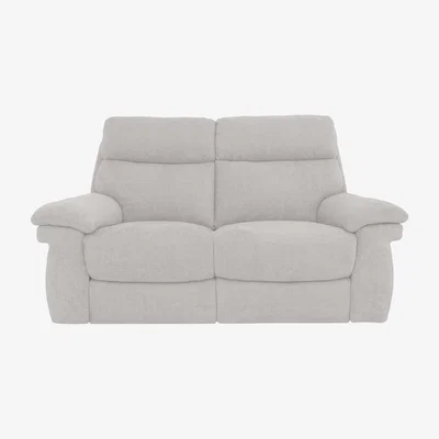 Furniture Village Comfort Story - Serene 2 Seater Fabric Power Recliner Sofa with Headrests and Power Lumbar - R23 Silver Grey