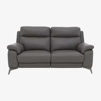 Furniture Village Missouri 2 Seater Leather Power Recliner Sofa - BV Elephant