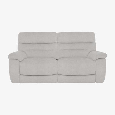 Furniture Village Comfort Story - Nimbus 2 Seater Fabric Power Recliner Sofa with Headrests and Power Lumbar - R23 Silver Grey