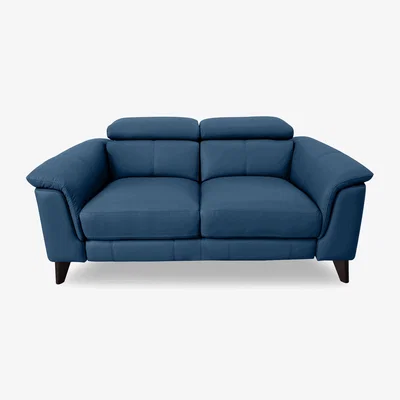 Furniture Village Wade 2 Seater NC Leather Sofa - Carribean Sea
