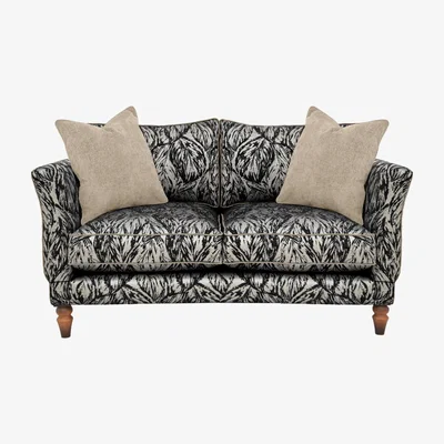 Furniture Village Boutique Chatterley 2 Seater Sofa with Knole Arms - Canopy Ebony with Walnut Feet