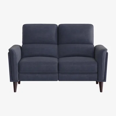 Furniture Village Compact Collection Klein 2 Seater Fabric Power Recliner Sofa with Telescopic Headrests - R23 Blue
