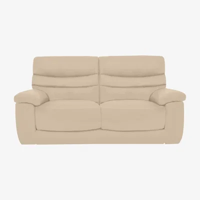 Furniture Village Comfort Story - Nimbus 2 Seater Leather Sofa - Bisque
