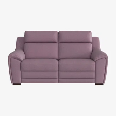 Furniture Village Nicoletti - Tosca 2.5 Seater Fabric Recliner Sofa with Power Headrests - Purple