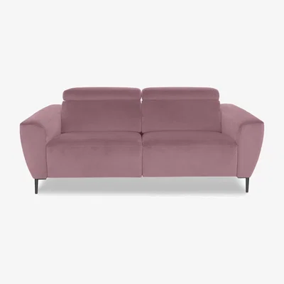 Furniture Village Nicoletti Italia - Milano 2.5 Seater Fabric Power Recliner Sofa - Selma Rosa