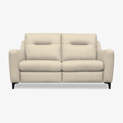 Furniture Village G Plan - Arlo 2 Seater Leather Sofa - No Recliner - Cambridge Stone with Ebony Feet