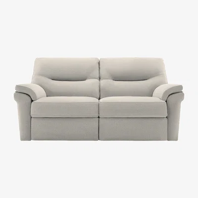 Furniture Village G Plan - Seattle 2.5 Seater Fabric Power Recliner Sofa with Power Lumbar - Nebular Pebble
