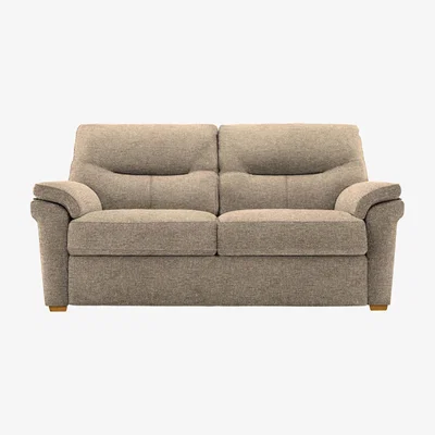 Furniture Village G Plan - Seattle 2.5 Seater Fabric Sofa with Wooden Feet - Dapple Sparrow