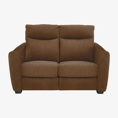 Furniture Village Compact Collection Midi 2 Seater Fabric Sofa - Brown