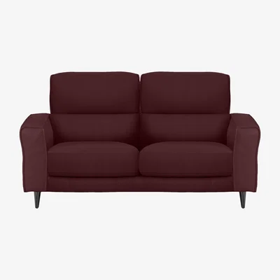 Furniture Village Axel 2 Seater BV Leather Sofa - BV Deep Red