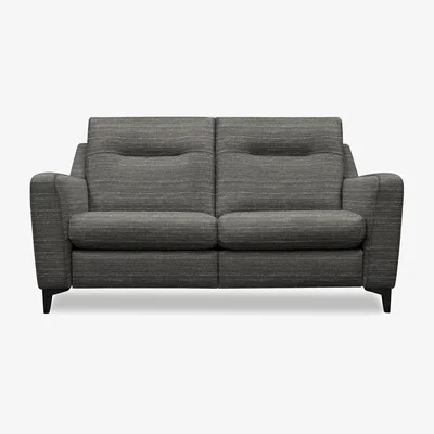 Furniture Village G Plan - Arlo 2 Seater Fabric Sofa - No Recliner - Victoria Slate with Ebony Feet