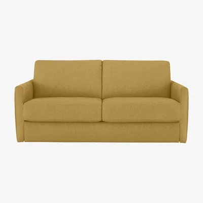 Furniture Village Nicoletti - Alcova 2.5 Seater Fabric Sofa with Slim Arms - Yellow