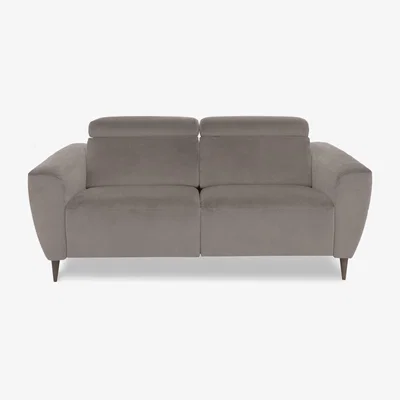 Furniture Village Nicoletti Italia - Milano 2 Seater Fabric Power Recliner Sofa - Flambe Tortora