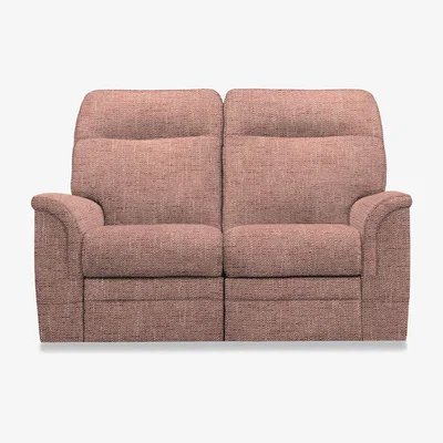Furniture Village Parker Knoll - Hudson 23 Fabric 2 Seater Power Recliner Sofa with Headrests and Power Lumbar - Country Rose