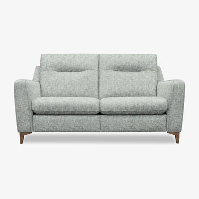Furniture Village G Plan - Arlo 2 Seater Fabric Power Recliner Sofa - Remco Duck Egg with Walnut Feet