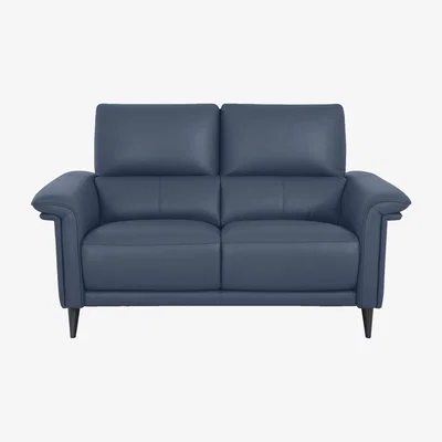 Furniture Village Domicil - Huxley 2 Seater Leather Sofa - NP Ocean Blue