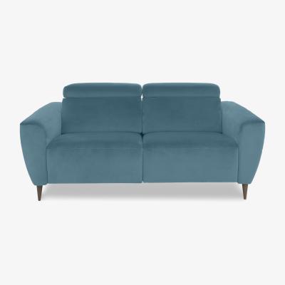 Furniture Village Nicoletti Italia - Milano 2 Seater Fabric Power Recliner Sofa - Selma Turchese