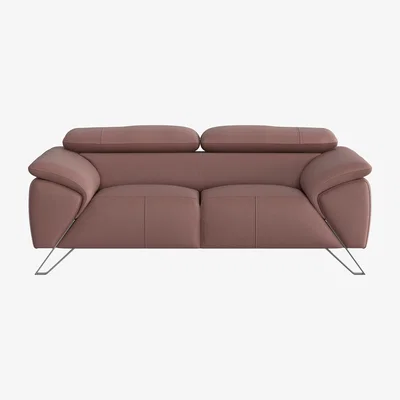 Furniture Village Nicoletti - Tesla 2 Seater Leather Sofa - Pink